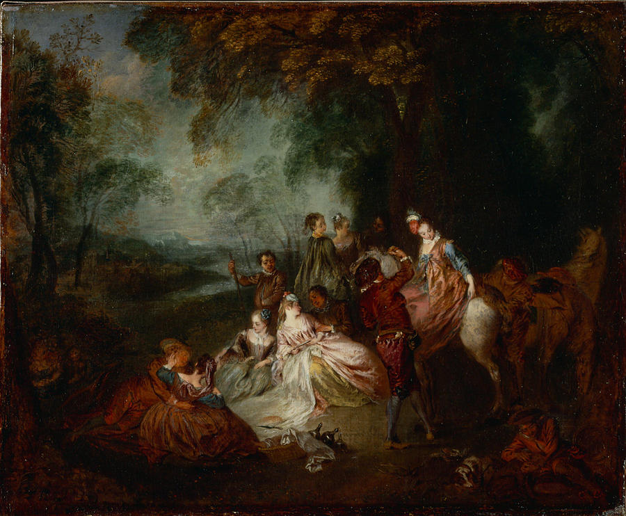 Fete Champetre Painting by Jean Antoine Watteau - Fine Art America