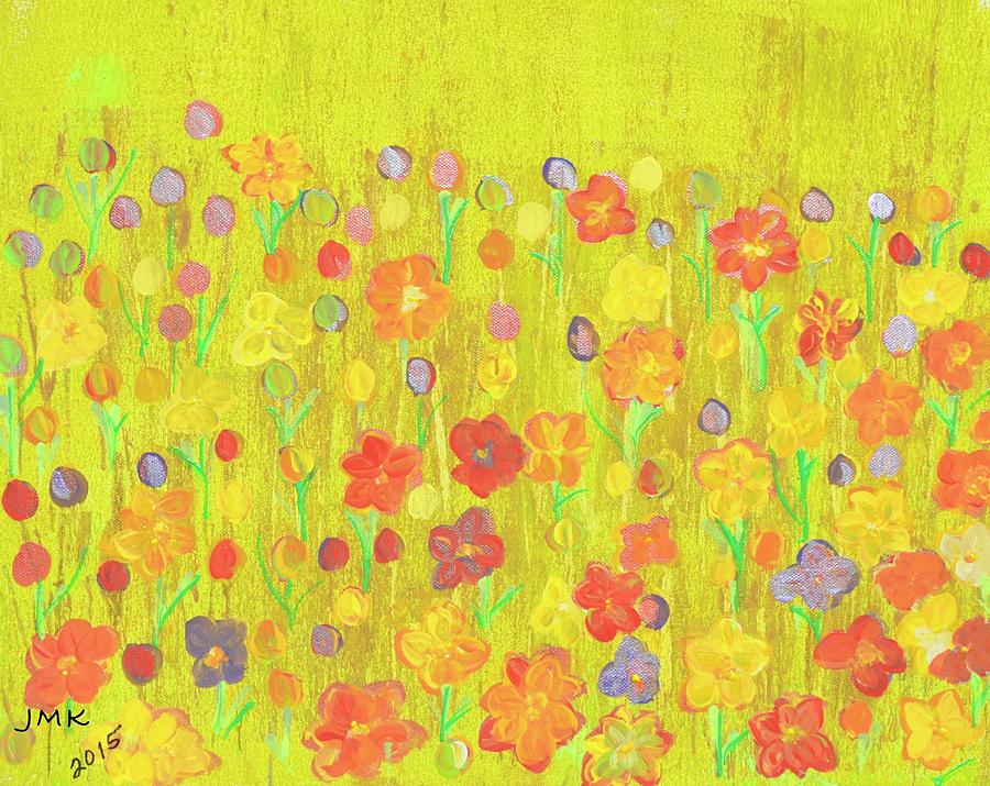 Flower Pastel - Field of dreams #1 by Nancy Kurtz