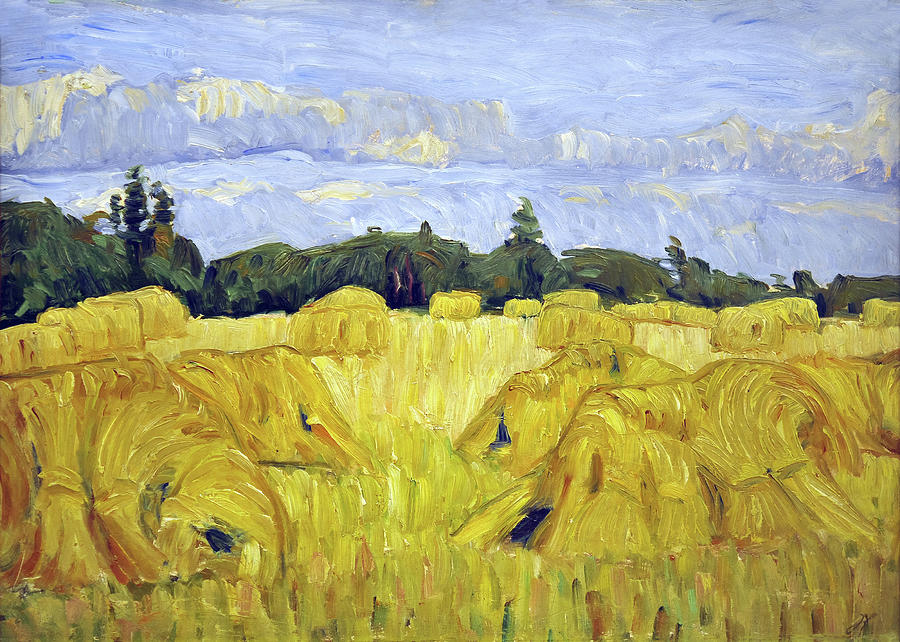 Field With Sheafs Painting