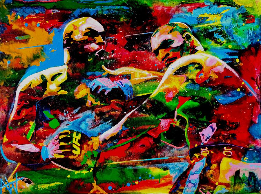 Abstract Painting - Fighters #1 by Angie Wright