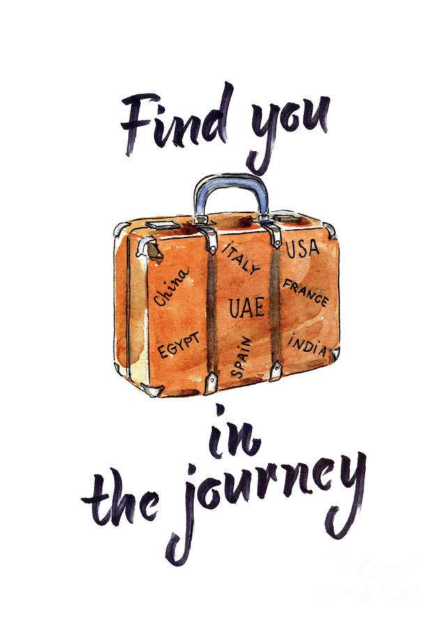 Find you in the journey, hand drawn illustration Drawing by Maryna ...