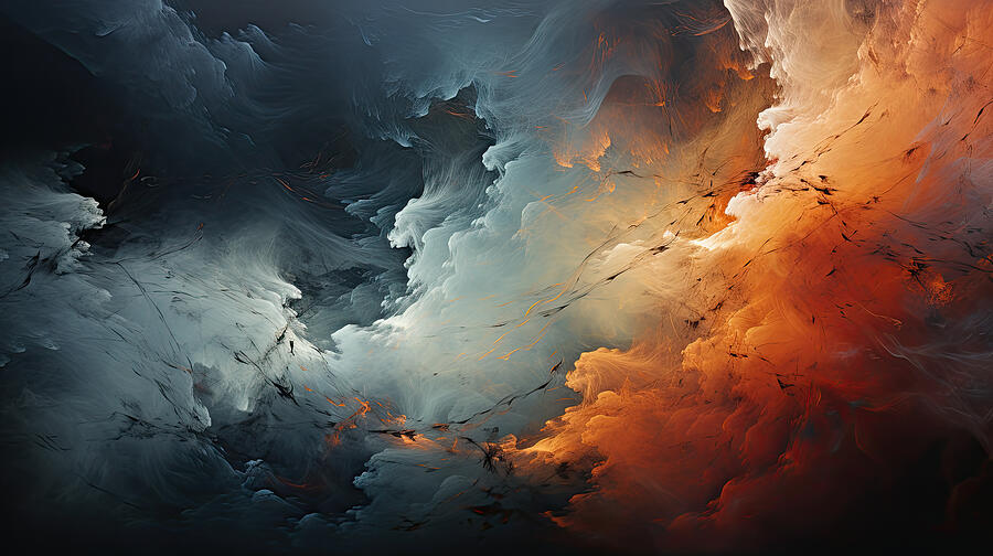 Fire Ice Digital Art by Evie Carrier - Pixels