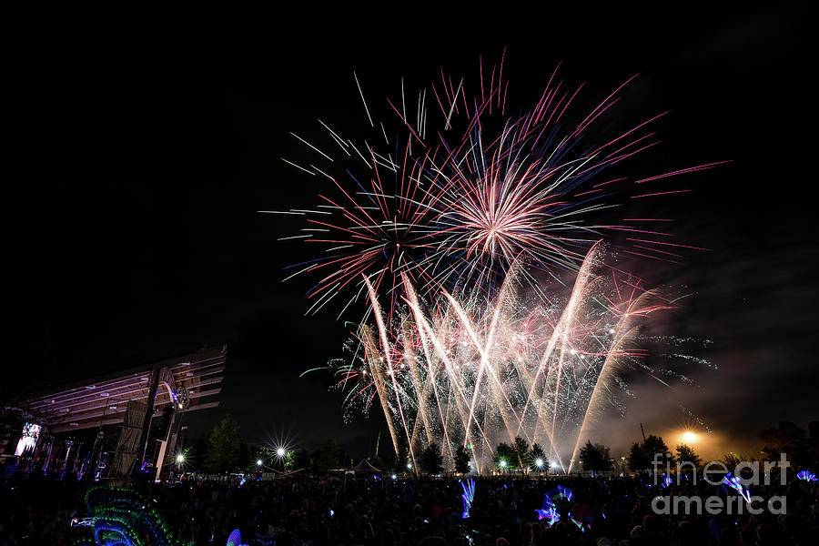 Fireworks at Evans Town Center Park Evans GA Photograph by The