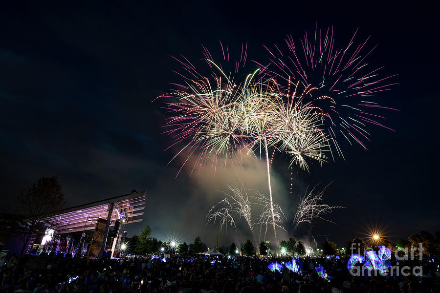 Fireworks at Evans Towne Center Park Columbia County GA Photograph by