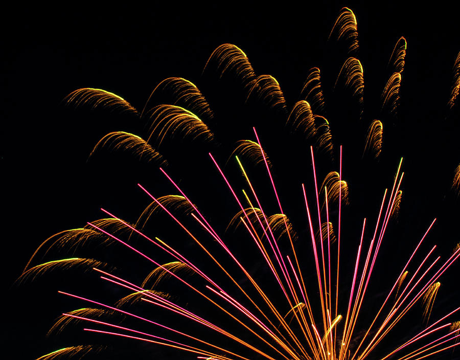Fireworks in Romeoville, Illinois #1 Photograph by David Morehead