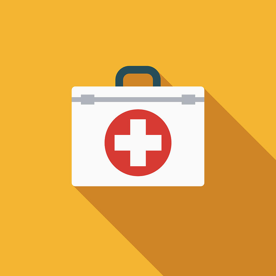 First Aid Kit Flat Design Emergency Services Icon #1 Drawing by Bortonia First Aid Kit Flat Design Emergency Services Icon #1 Drawing by Bortonia