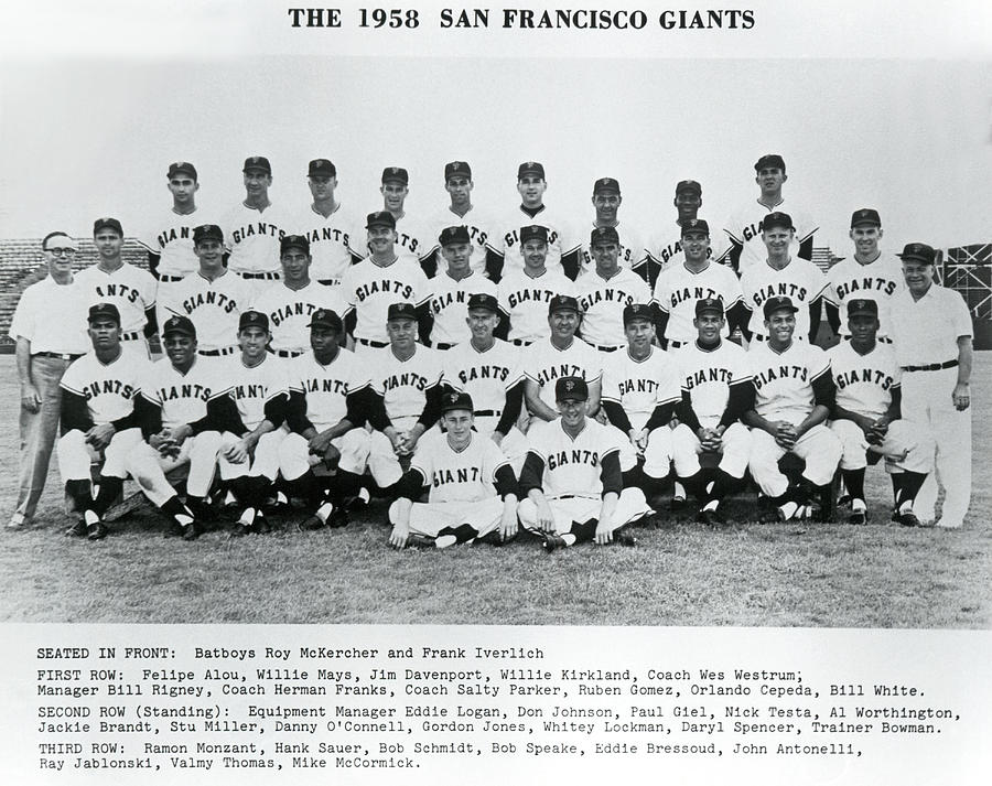 First SF Giants Team Portrait #1 Photograph by Underwood Archives