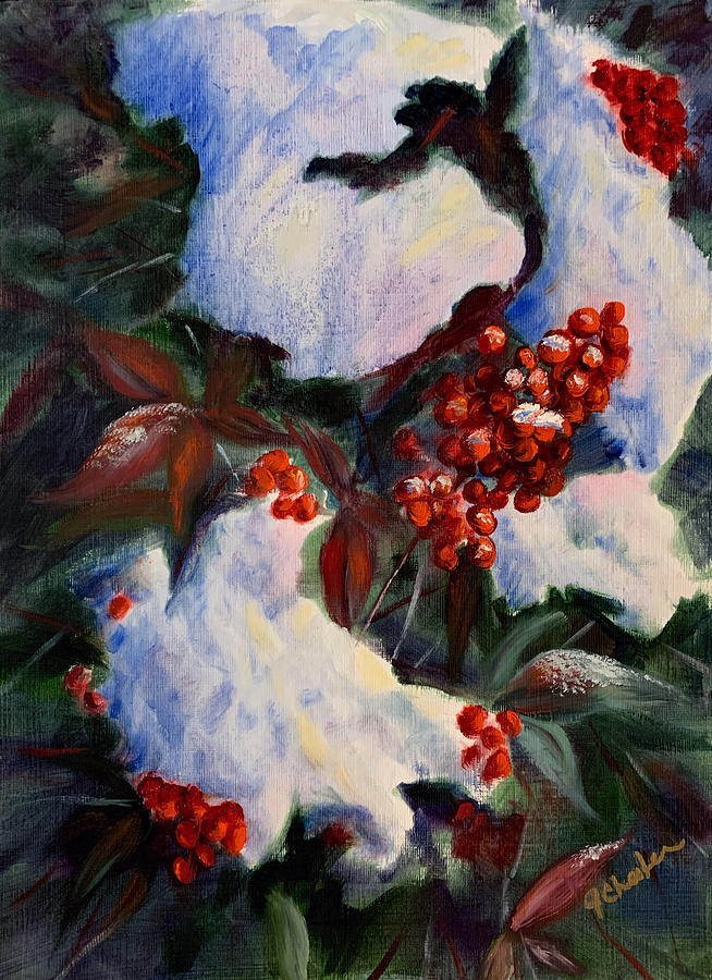First Snow Painting by Jan Chesler