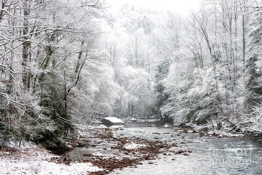 First Snow Williams River  #1 Photograph by Thomas R Fletcher