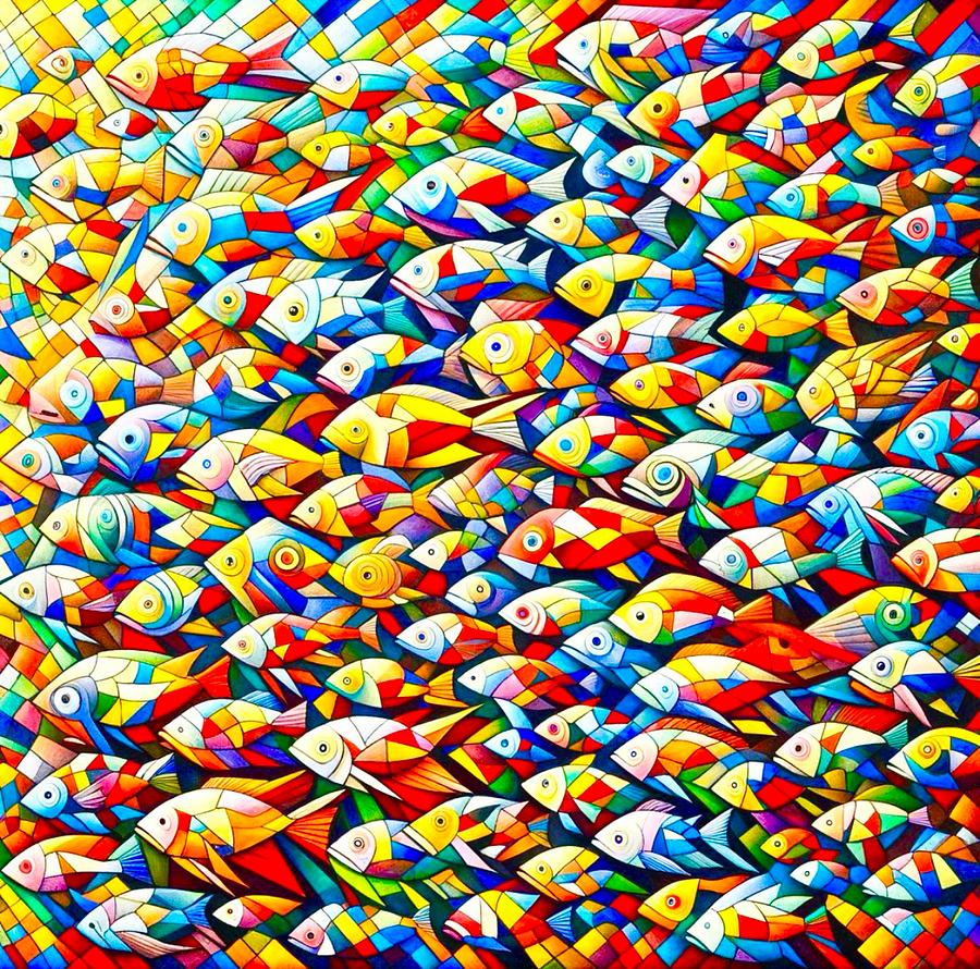 Fish #2 Painting by Emeka Okoro