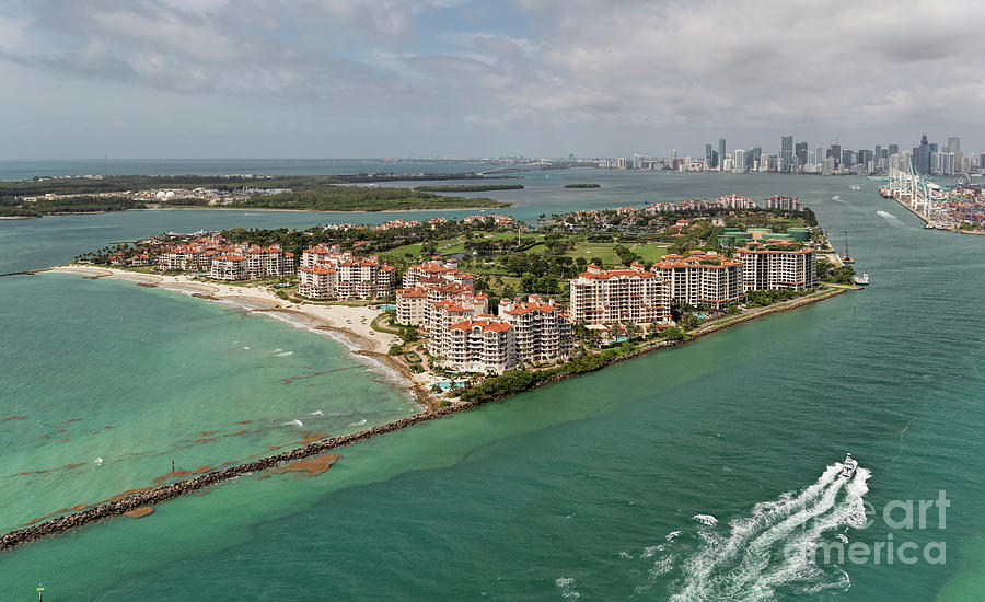 Fisher Island Aerial View #1 Photograph by David Oppenheimer