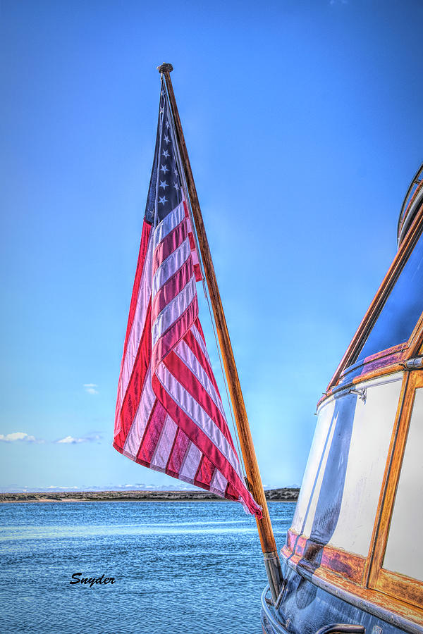 Fishing Boat Flag Morro Bay #1 Photograph by Barbara Snyder
