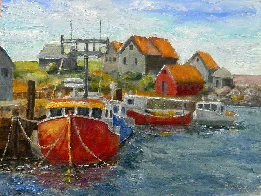Fishing Boats #1 Painting by William Reed
