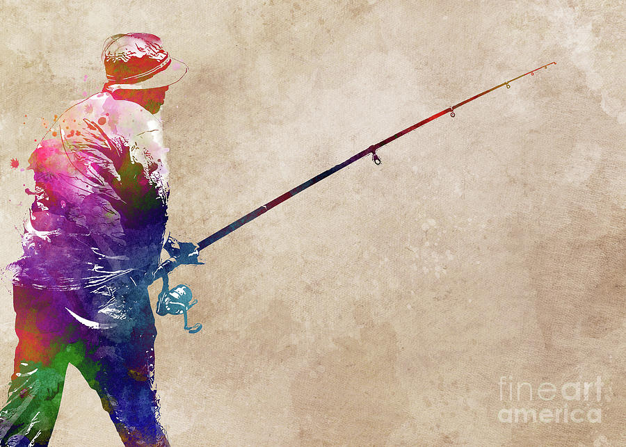 Fishing sport art #fishing #1 Digital Art by Justyna Jaszke JBJart