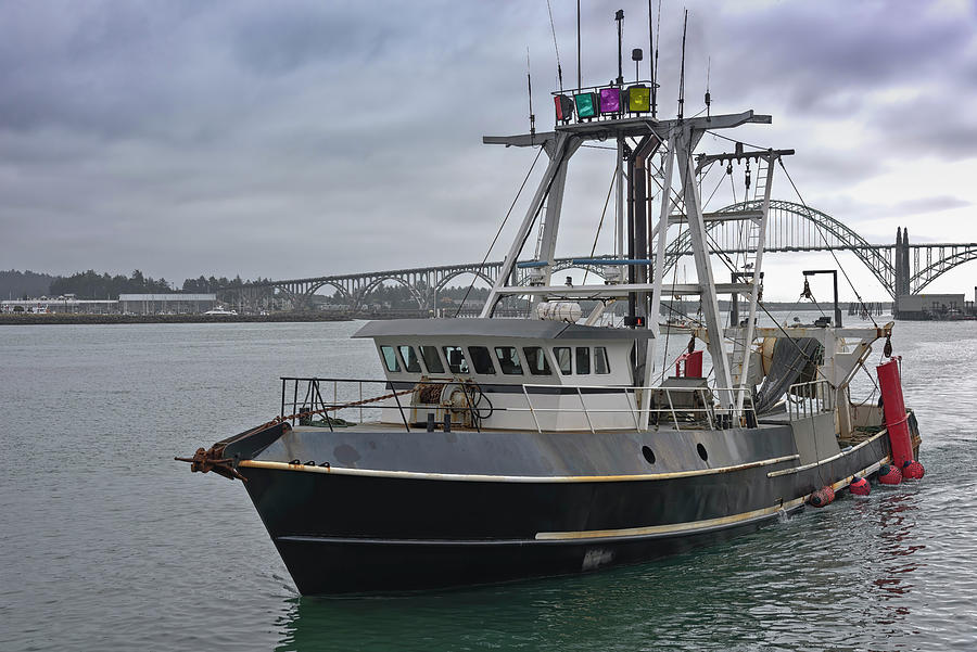 Fishing vessel returning to port Newport OR. Photograph by Gino Rigucci ...