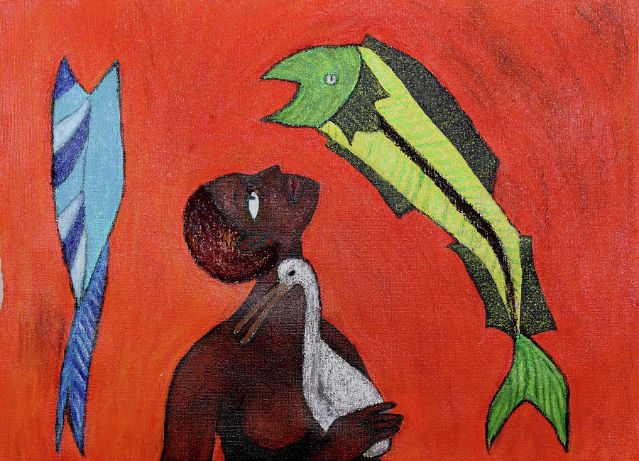 Fishscape #2 Painting by Manjula Prabhakaran Dubey