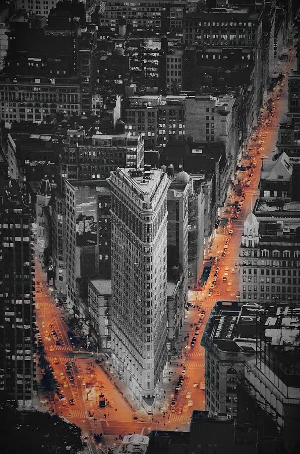 Flatiron Building At Night - New York City - Manhattan Photograph