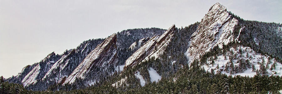 Flatirons Winter Panorama Photograph