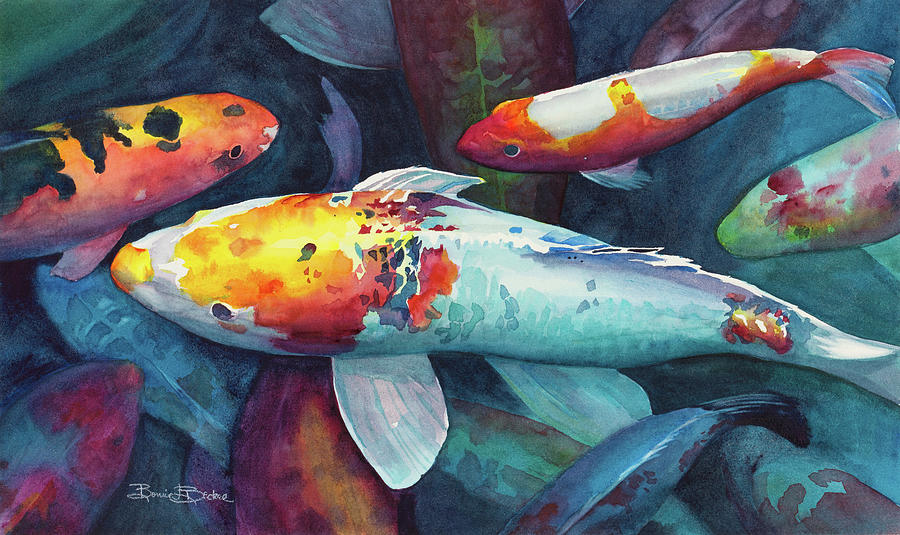 Fish Painting - Float #1 by Bonnie J Becker