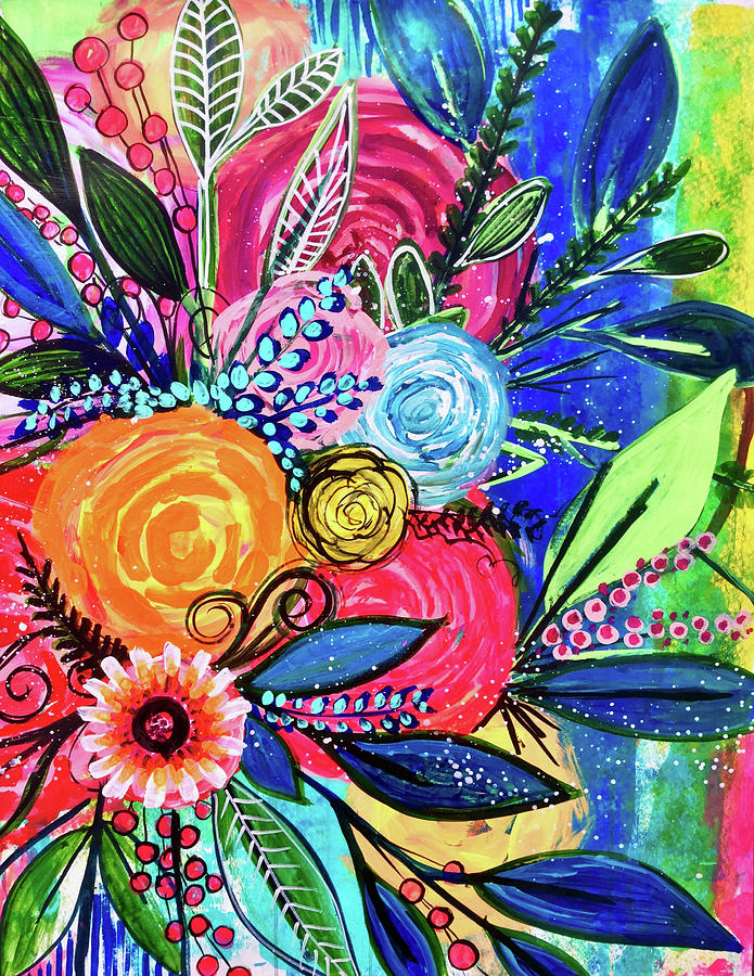 Floraison #2 Painting by Robin Mead