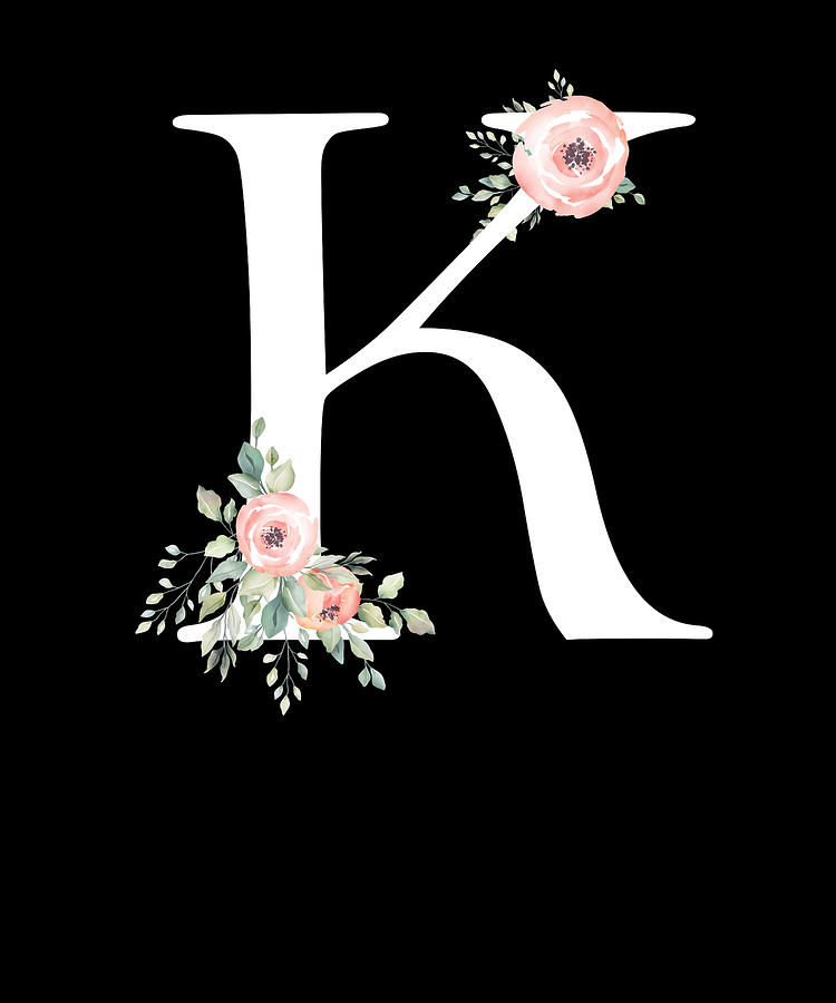 Floral Letter K Alphabet Flower Digital Art by Grance UG ...