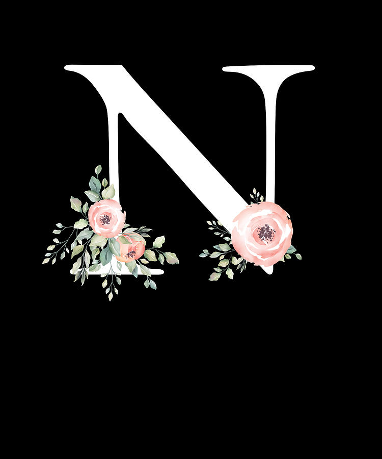 Floral Letter N Alphabet Flower Digital Art by Grance UG ...