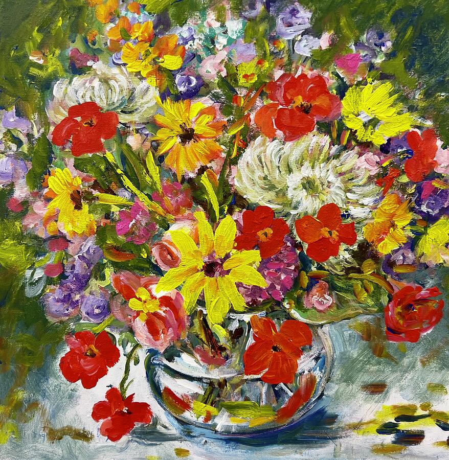 Floral Still Life #1 Painting by Ingrid Dohm