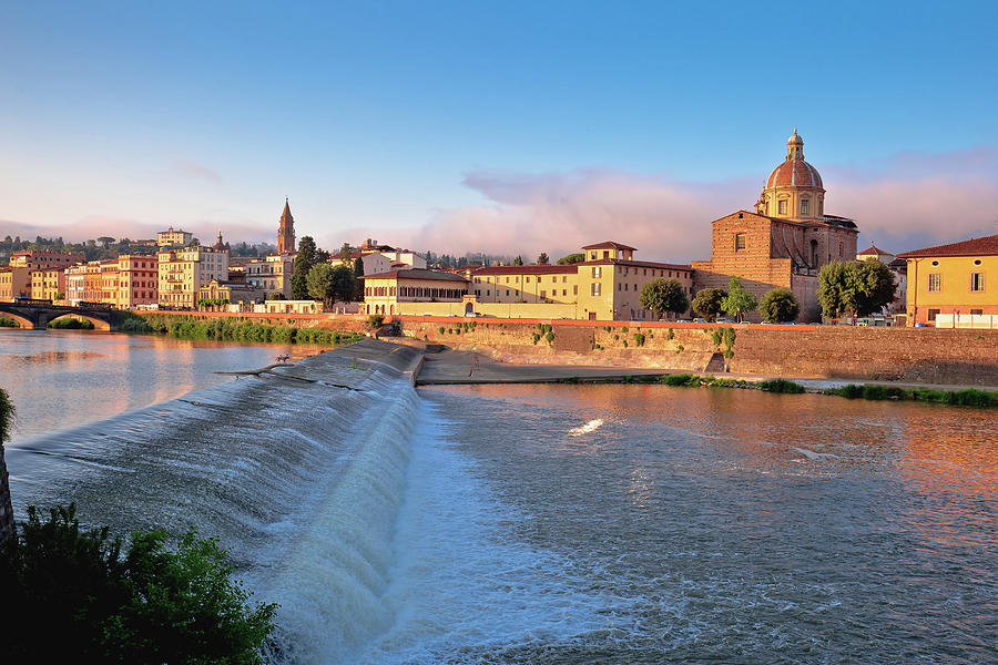 Florence Arno river landscape and architecture view #1 Photograph by Brch Photography