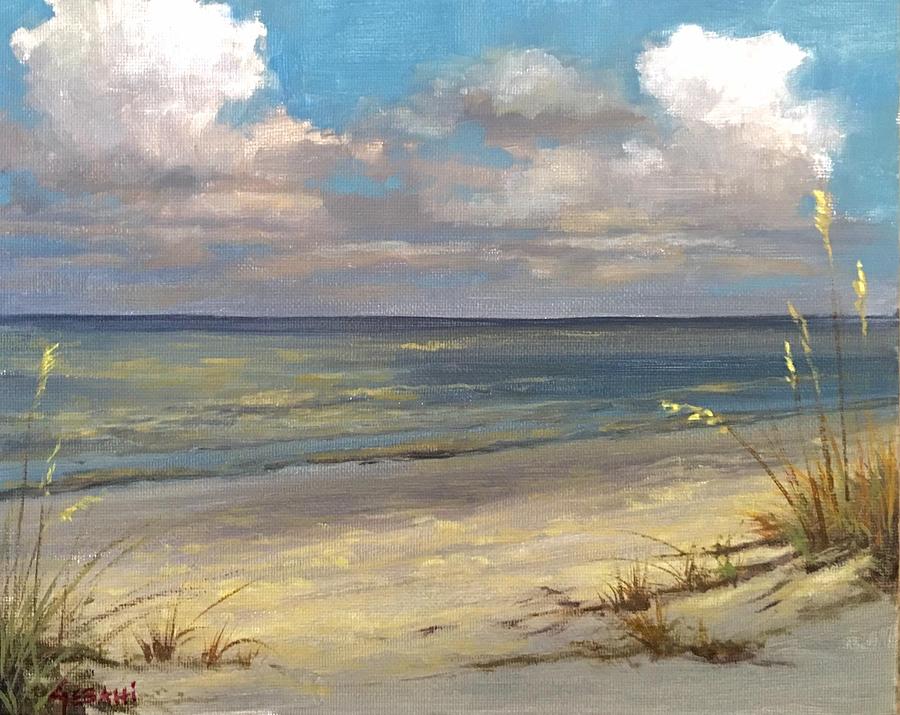 Florida Seascape Art Print #1 Painting by Karim Gebahi - Fine Art America