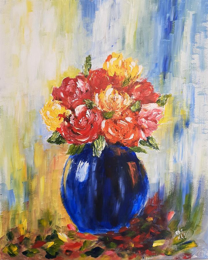 Flowers in a Vase 5 Painting by Helian Cornwell