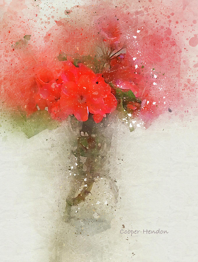 Flowers in a Vase C #1 Photograph by Peggy Cooper-Hendon
