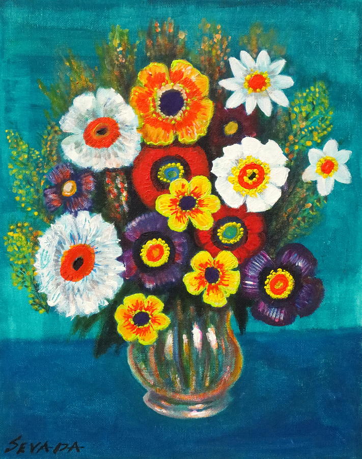 Armenian Artist Painting - Flowers #2 by Sevada Grigoryan