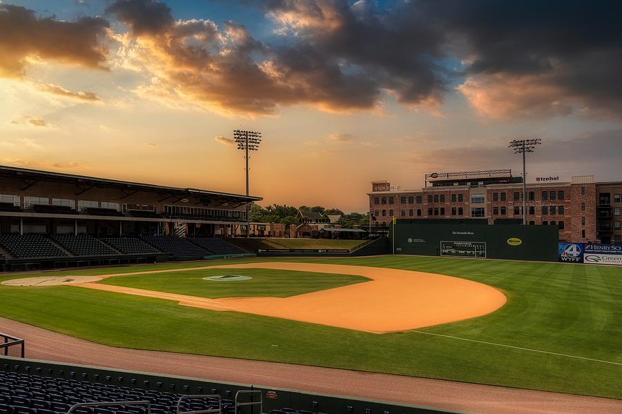 Sunset at Turner Field - Home of the Atlanta Braves by Mountain Dreams