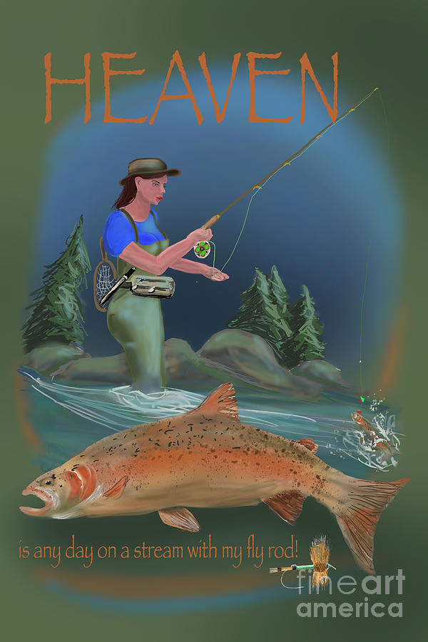Fly Fishing Heaven #1 Digital Art by Doug Gist