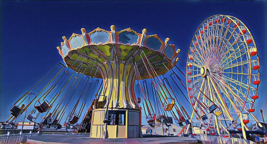 Flying Chair Ride At Wonderland Digital Art