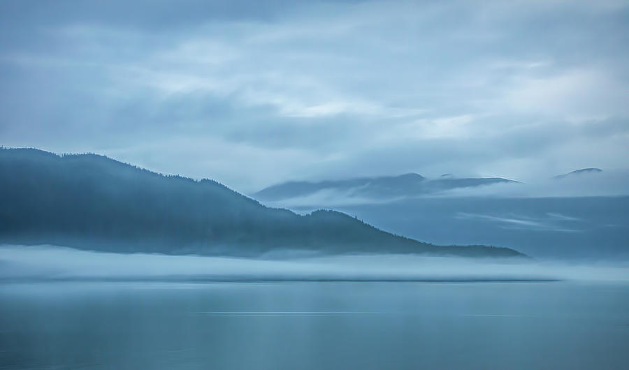 Foggy Morning in Juneau #1 Photograph by Marcy Wielfaert