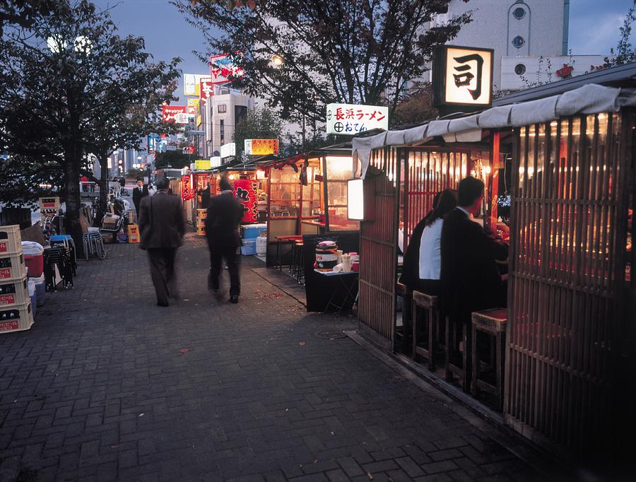 Food stalls in Nakasu, Fukuoka Prefecture, Japan #1 Photograph by Makoto Watanabe