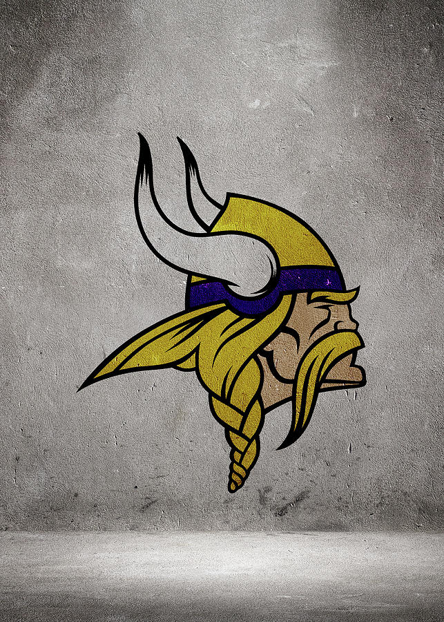 Football Minnesota Vikings Fanart Drawing by Leith Huber Pixels
