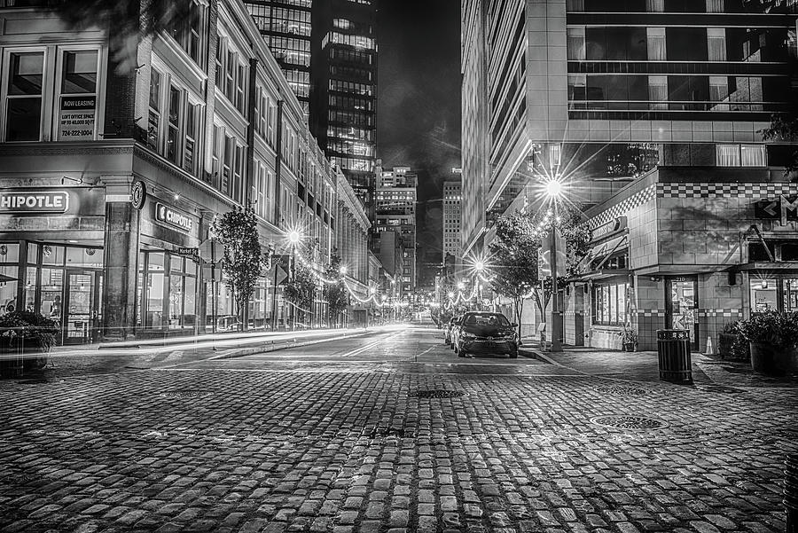 Forbes Street Pittsburgh at Night  #1 Photograph by Alan Goldberg