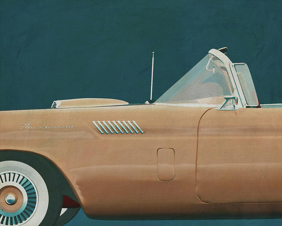 Ford Thunderbird Side Painting by Jan Keteleer
