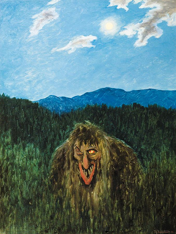 Tree Painting - Forest Troll #1 by Mountain Dreams