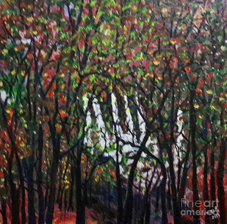 Forest view #1 Drawing by Usha Rai