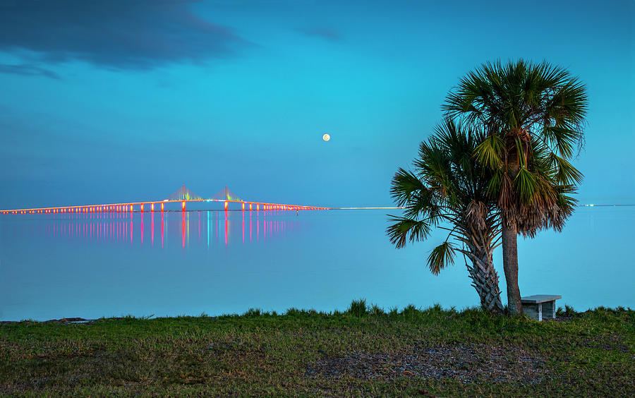 Fort De Soto, Sunshine Skyway Bridge, Saint Petersburg, Florida #1 Photograph by Anthony John Coletti