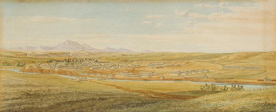 Fort Laramie Wyoming Territory View from the East Painting by Anton ...