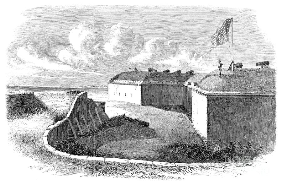Fort Pickens, 1861 #3 Drawing by Granger