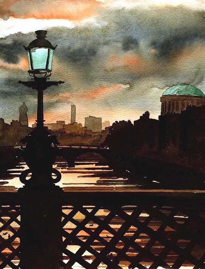 Four Courts, Dublin. #1 Painting by Val Byrne