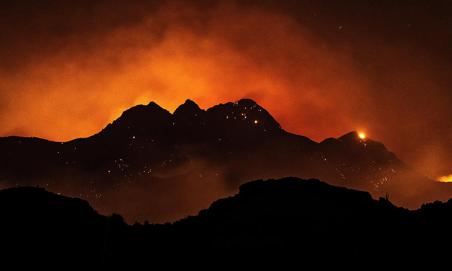 Four Peaks On Fire  #2 Photograph by Saija Lehtonen