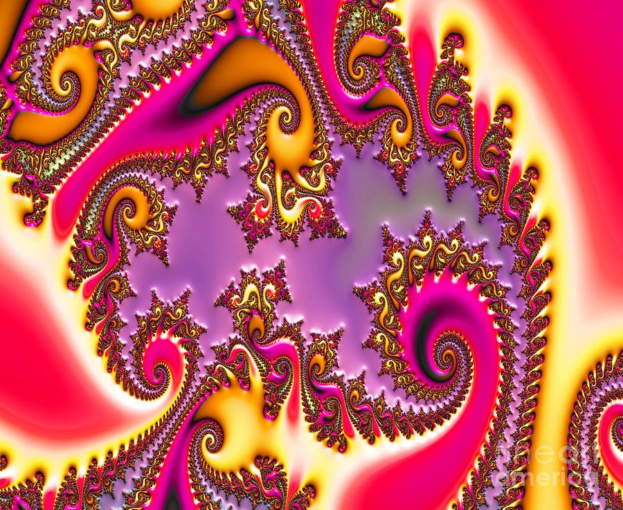 Fractal art with fibonacci spiral Digital Art by Olga Rubio Manzano ...