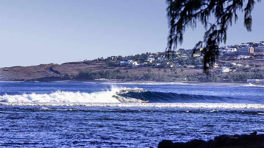 France, surfing on Réunion Island #1 Photograph by John Seaton Callahan
