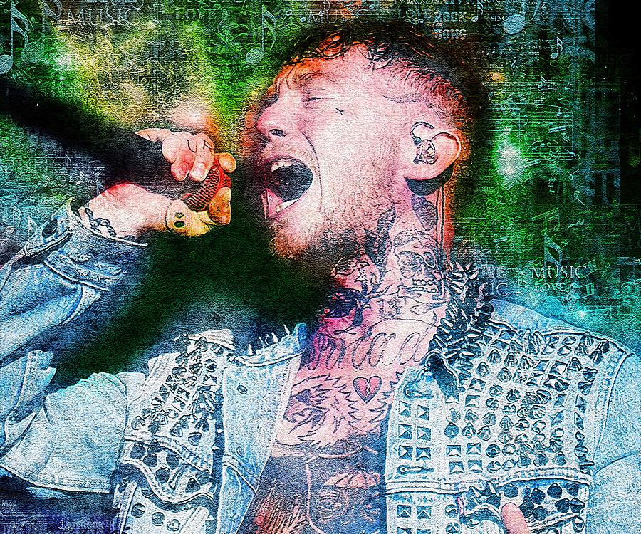 Frank Carter English Musician And Tattoo Artist Painting by Rosie Boehm